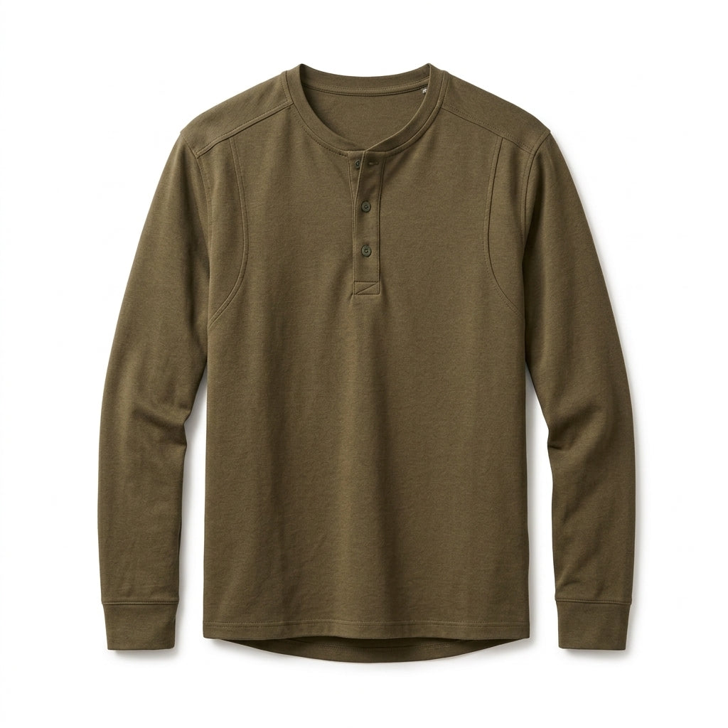Radiovaa™ Corven Ridge-Seam Long-Sleeve Henley