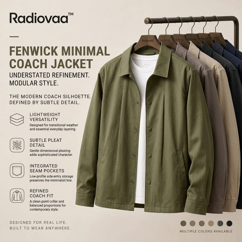 Radiovaa™ Fenwick Minimal Pleated Coach Jacket