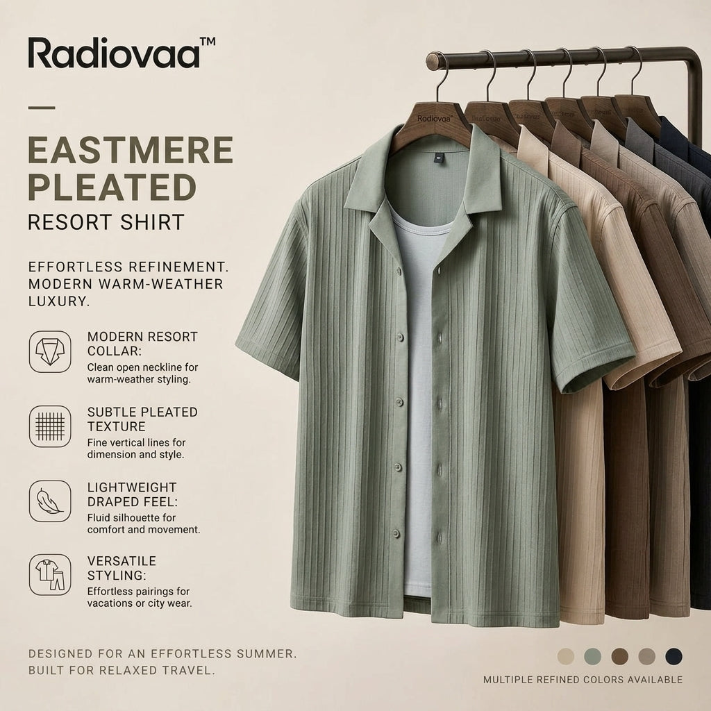 Radiovaa™ Eastmere Pleated Resort Shirt