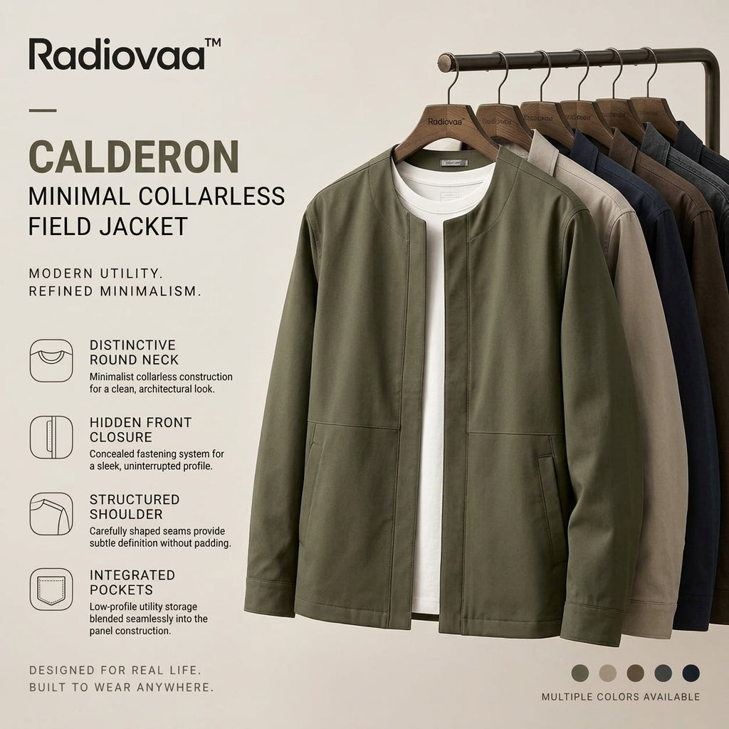 Radiovaa™ Calderon Minimal Collarless Field Jacket