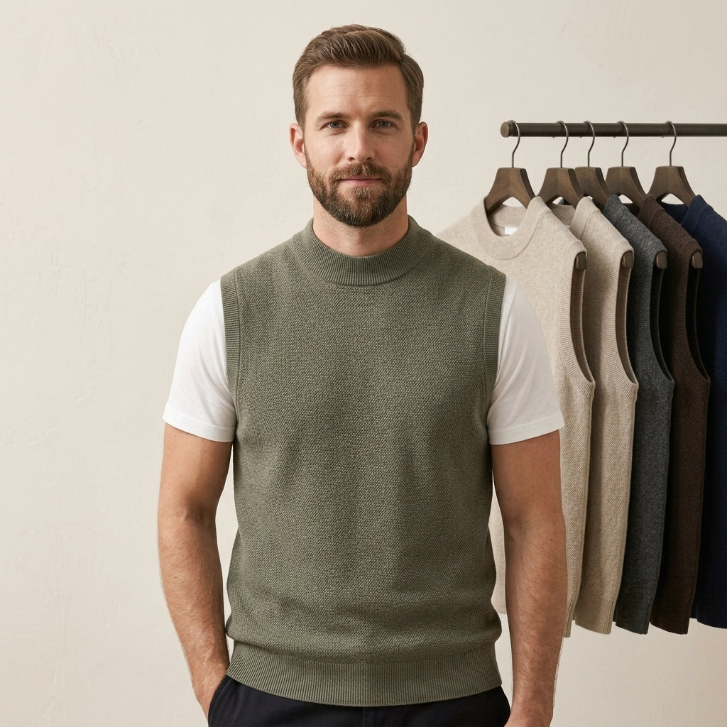 Radiovaa™ Haverden Textured Mock-Neck Sweater Vest