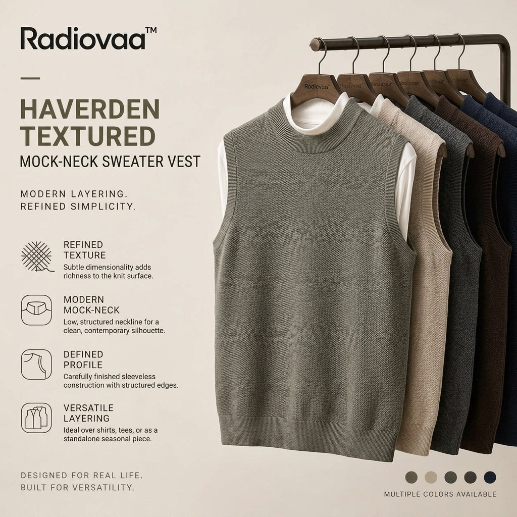 Radiovaa™ Haverden Textured Mock-Neck Sweater Vest