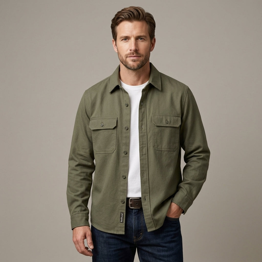 Radiovaa™ Brenton Minimal Double-Pocket Overshirt