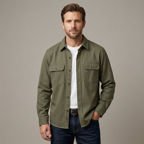 Radiovaa™ Brenton Minimal Double-Pocket Overshirt